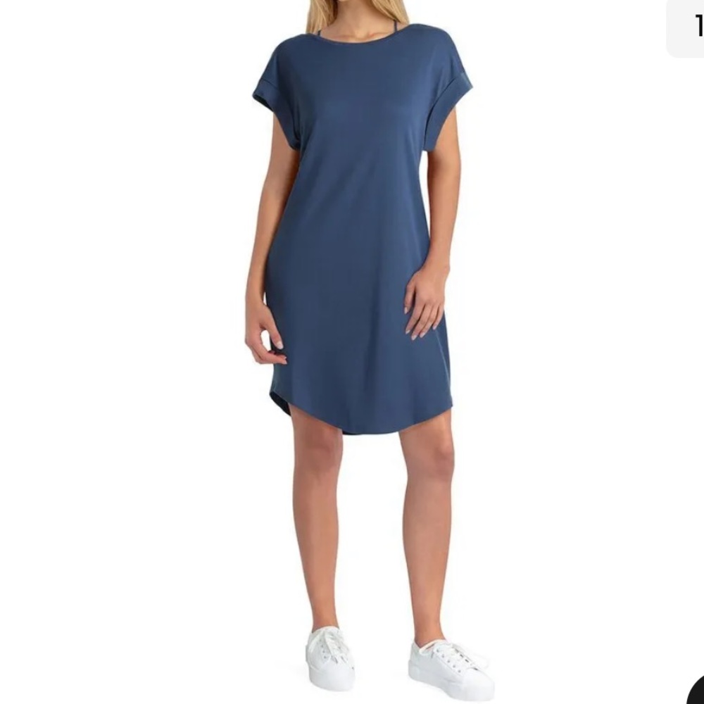 345-HALSTON Studio Blue Shirt Dress